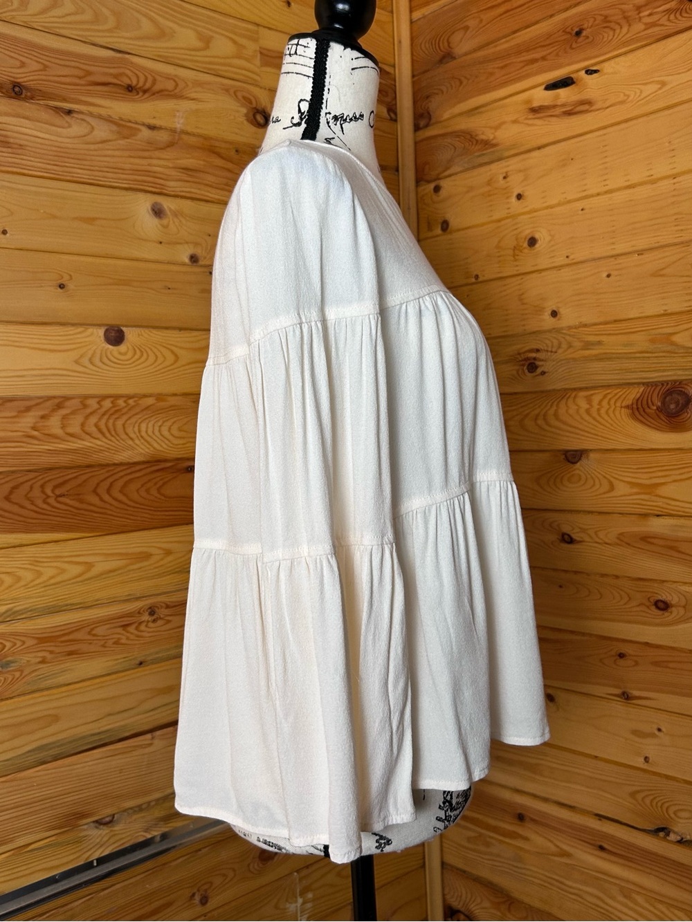 Madewell Cream Tiered Peasant Blouse - Picture 5 of 12